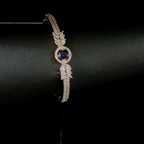 Revina RoseGold Blue Zirconia Bracelet