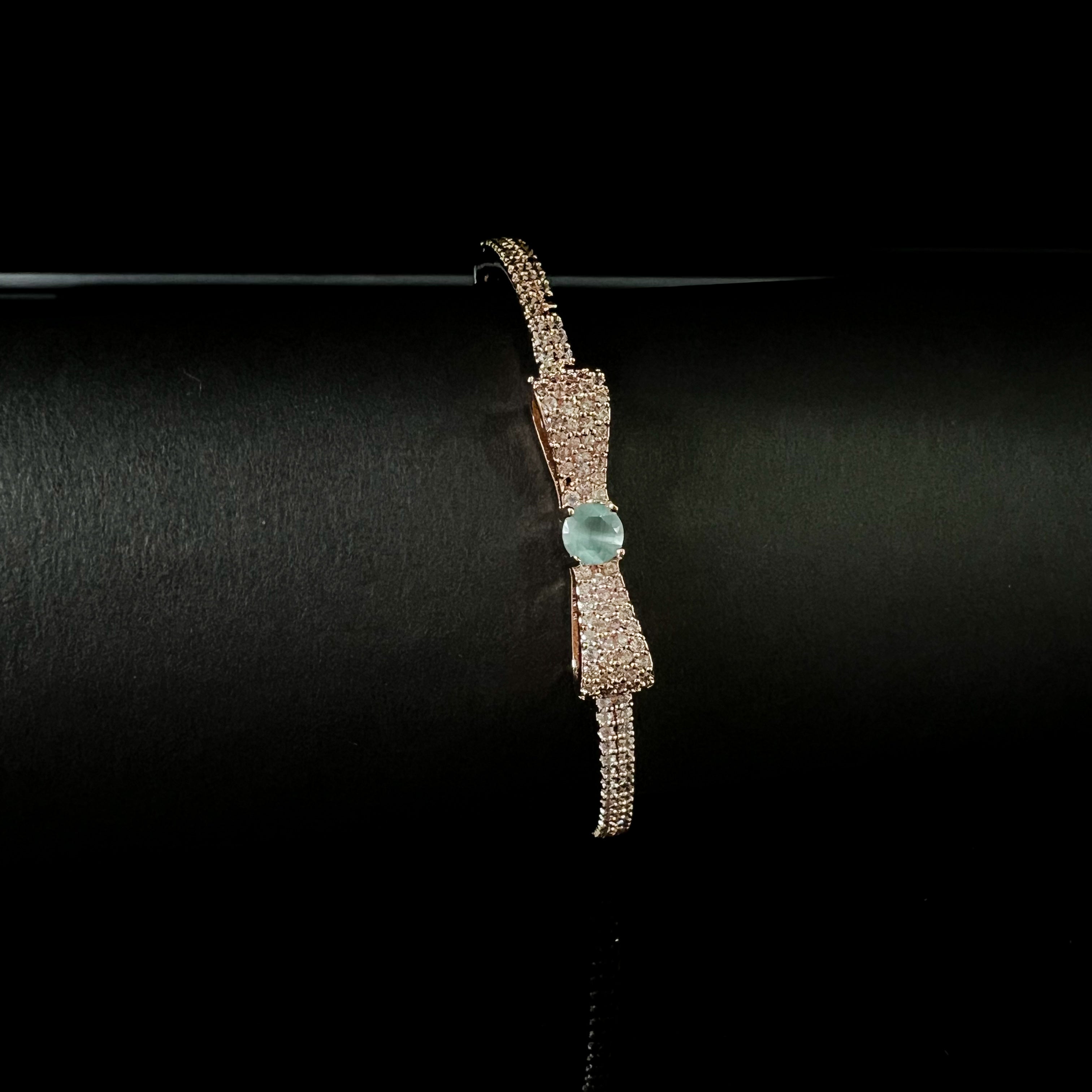 Aviva Rosegold  Mint Zirconia Bracelet