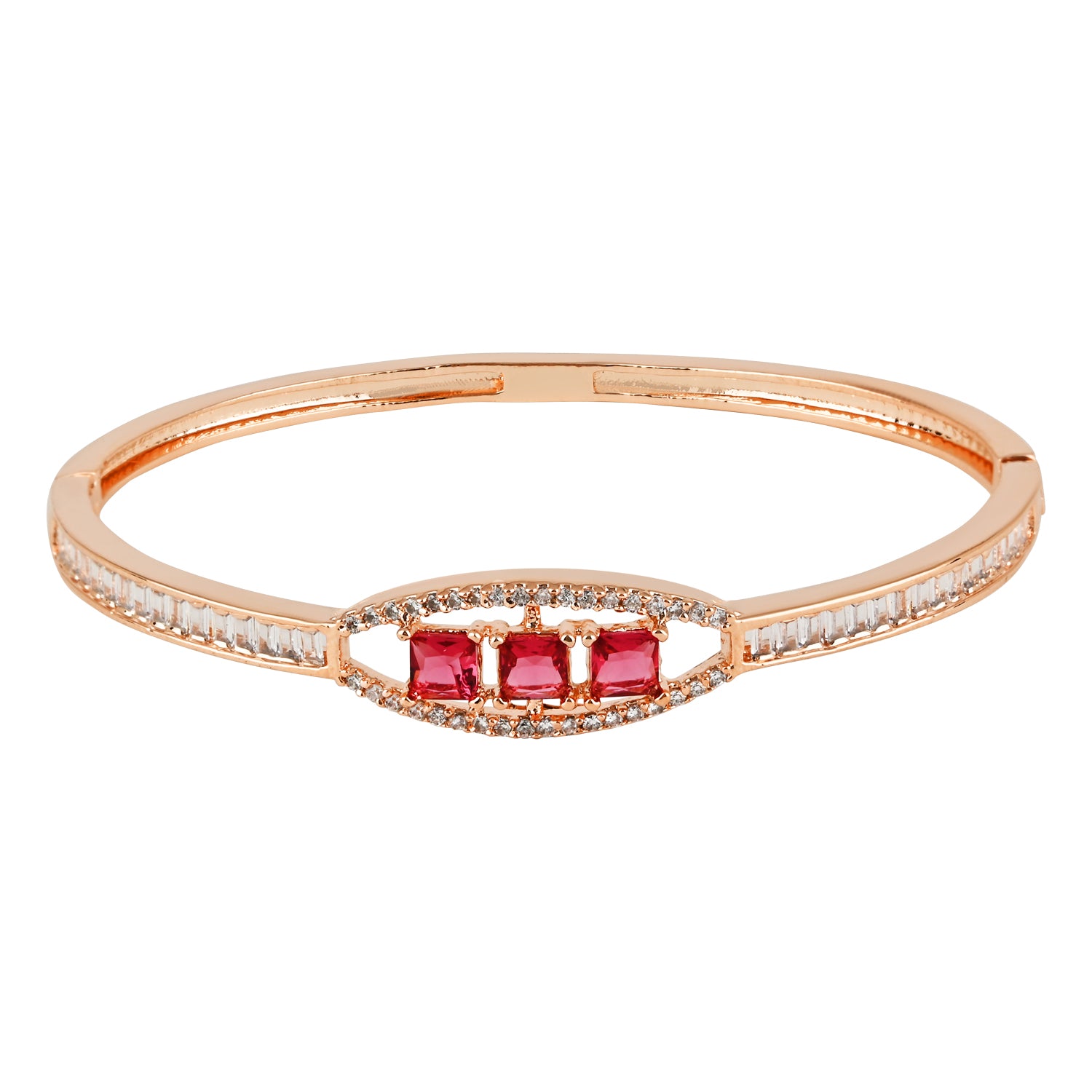 Avi RoseGold Ruby Zirconia Bracelet