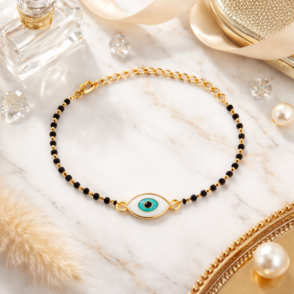 Evil Eye Shape Mangalsutra Bracelet