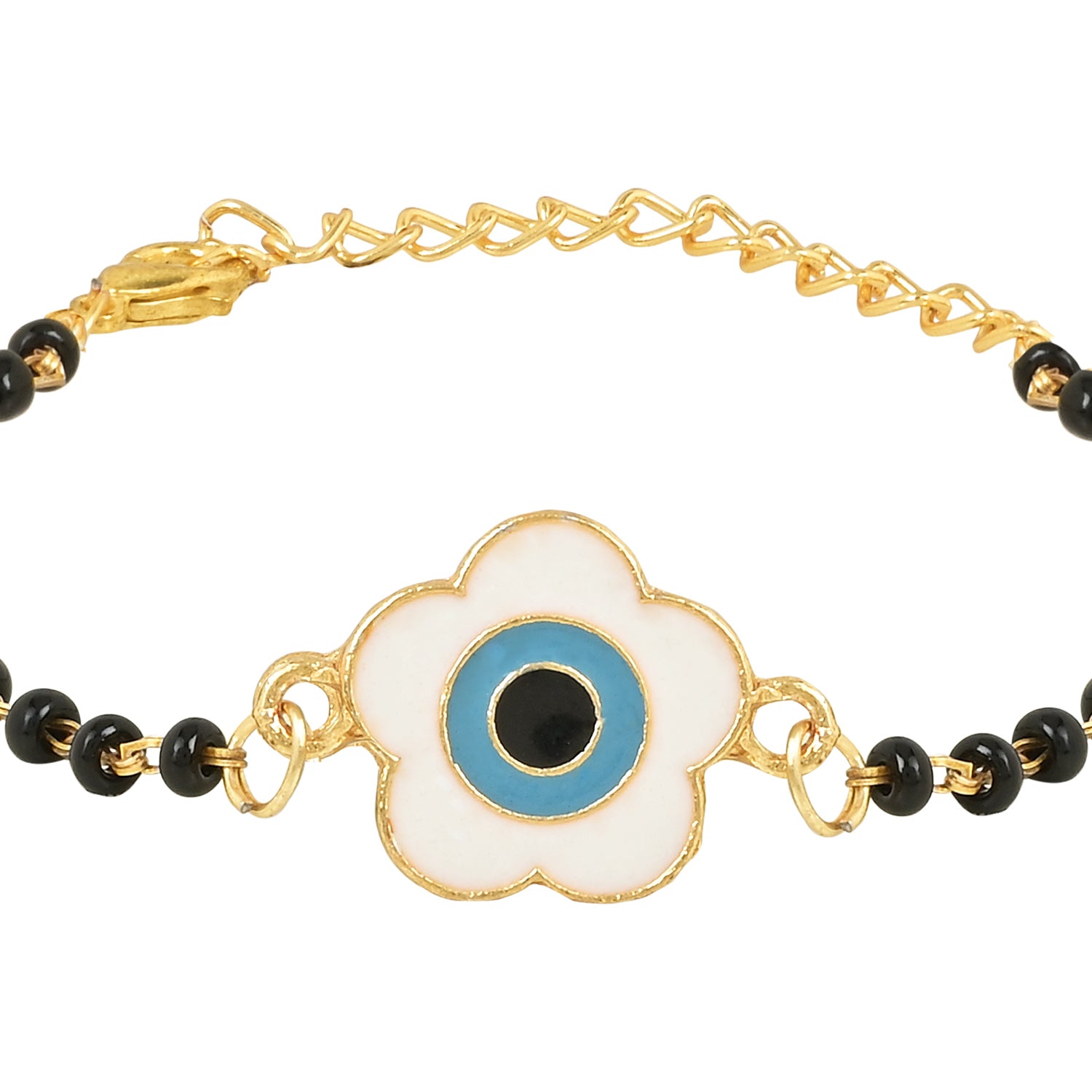 Floral Shape Evil Eye Mangalsutra Bracelet