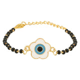 Floral Shape Evil Eye Mangalsutra Bracelet