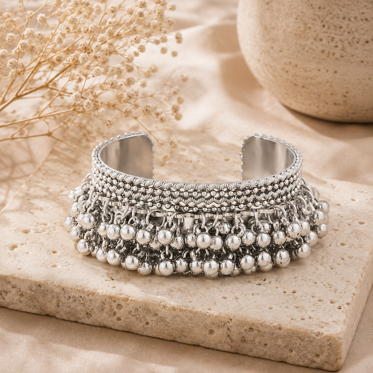 Sarisha Oxidised Cuff Kada