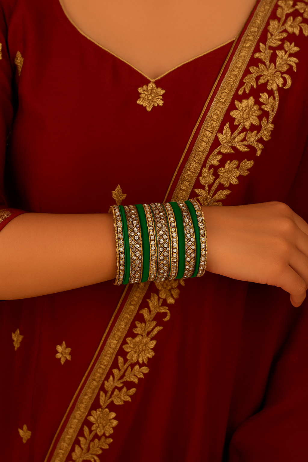 Nivasha Green Bangles