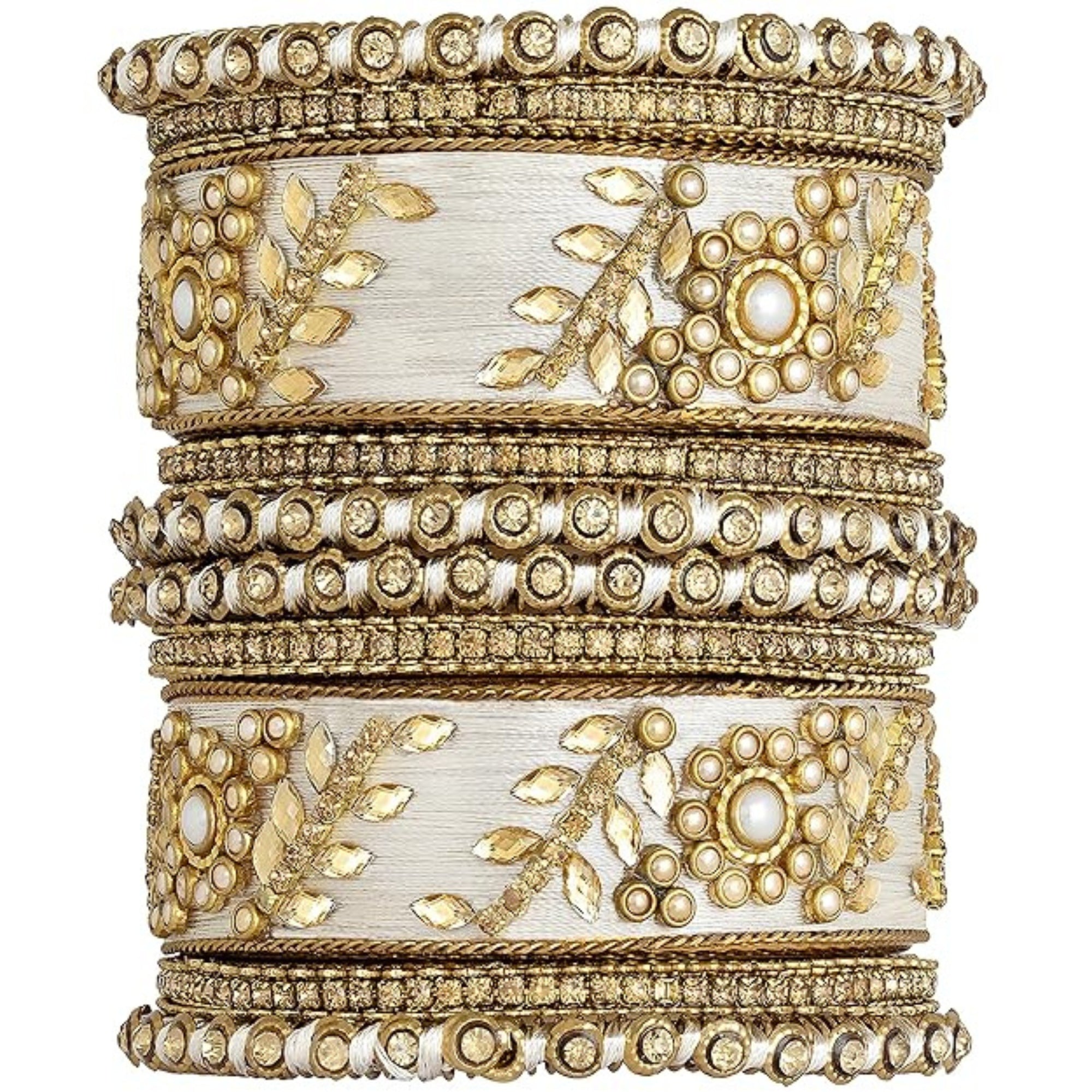 Esha White Bangles