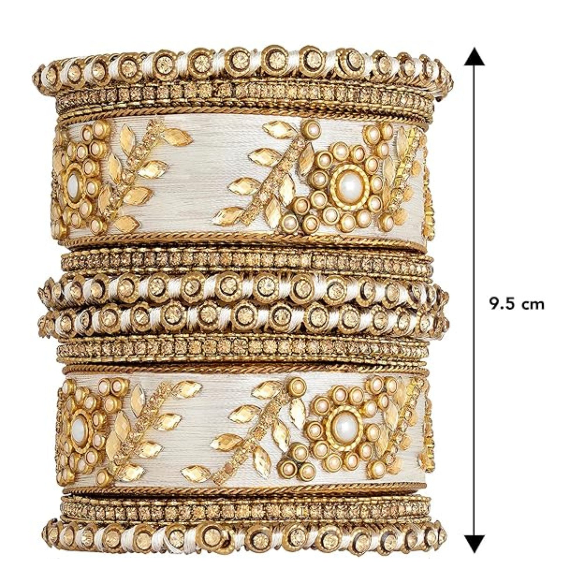 Esha White Bangles