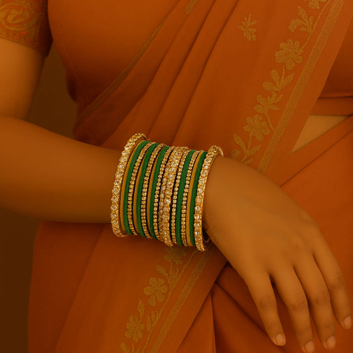 Aamani - Green Bangles