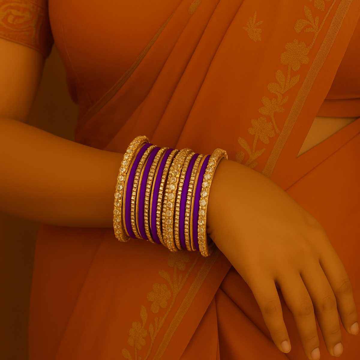 Aamani - Purple Bangles
