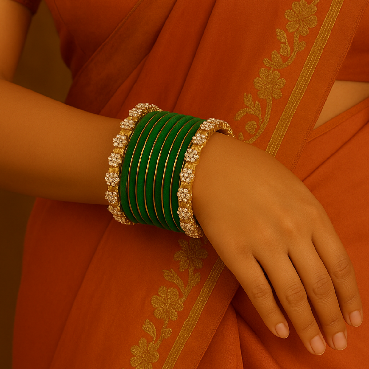 Astha - Green Bangles