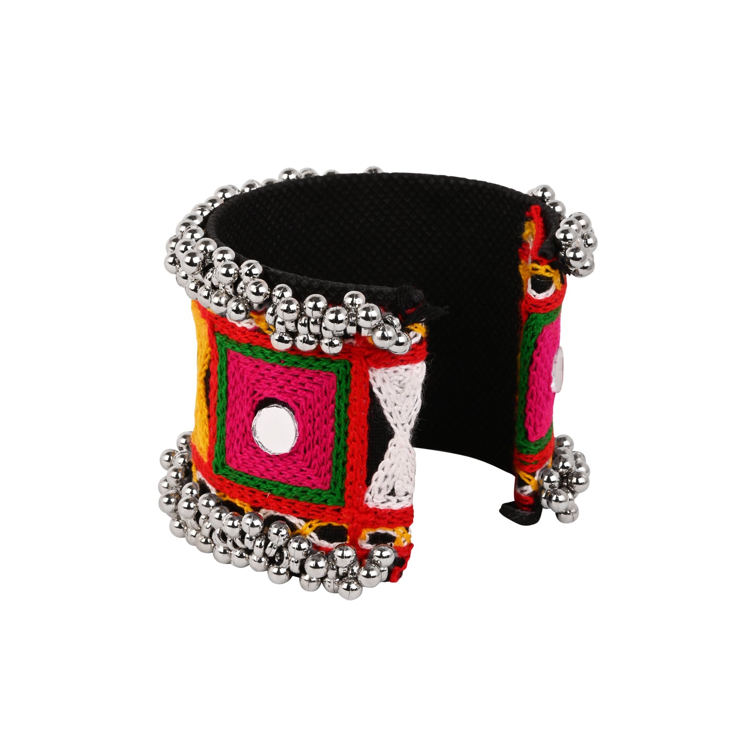 Navratri Special Handmade Kada with Silver Bead Detailing