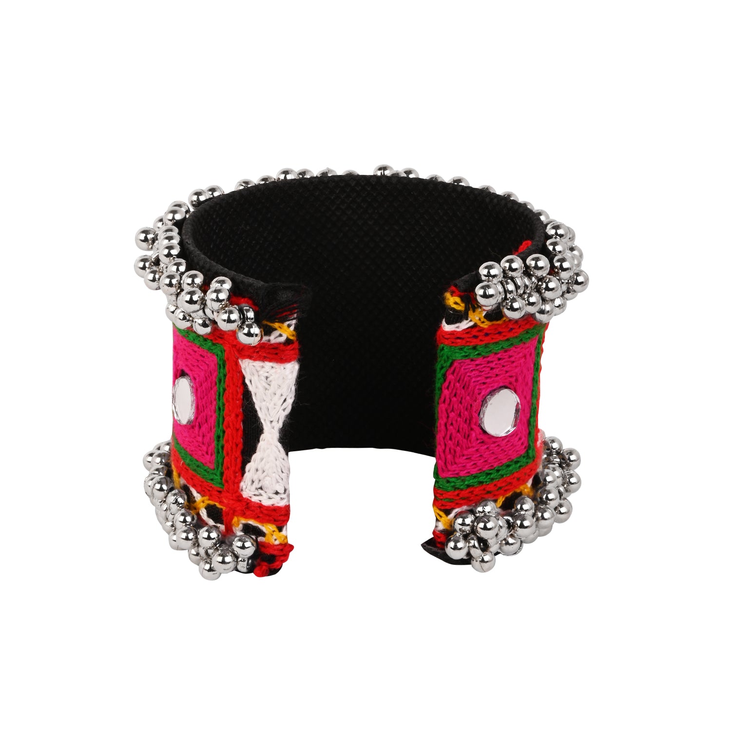 Navratri Special Handmade Kada with Silver Bead Detailing