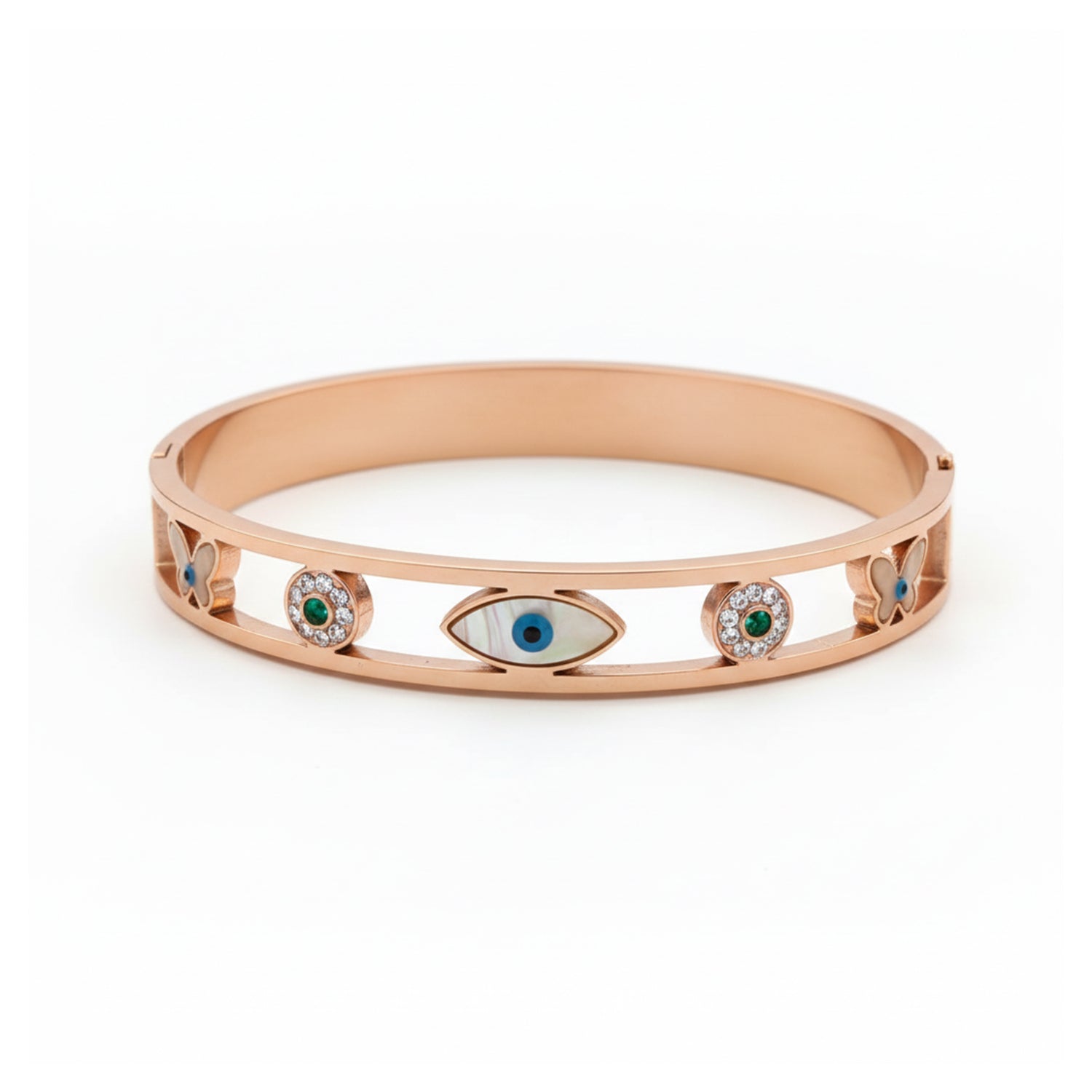 Riley- Modern elegance with Evil Eye Charm.