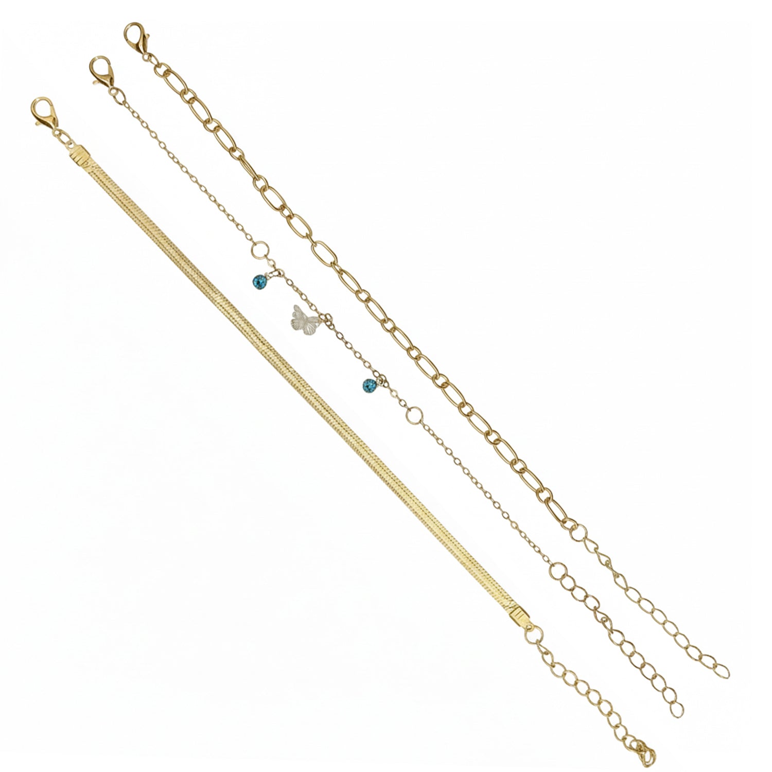 Harlynn -Pack of 3 Minimalist Layering Bracelet Set