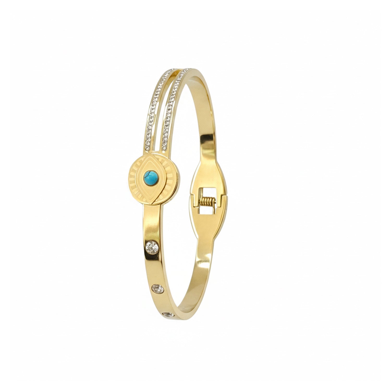Gracelyn - Crystal Line Turquoise Bracelet