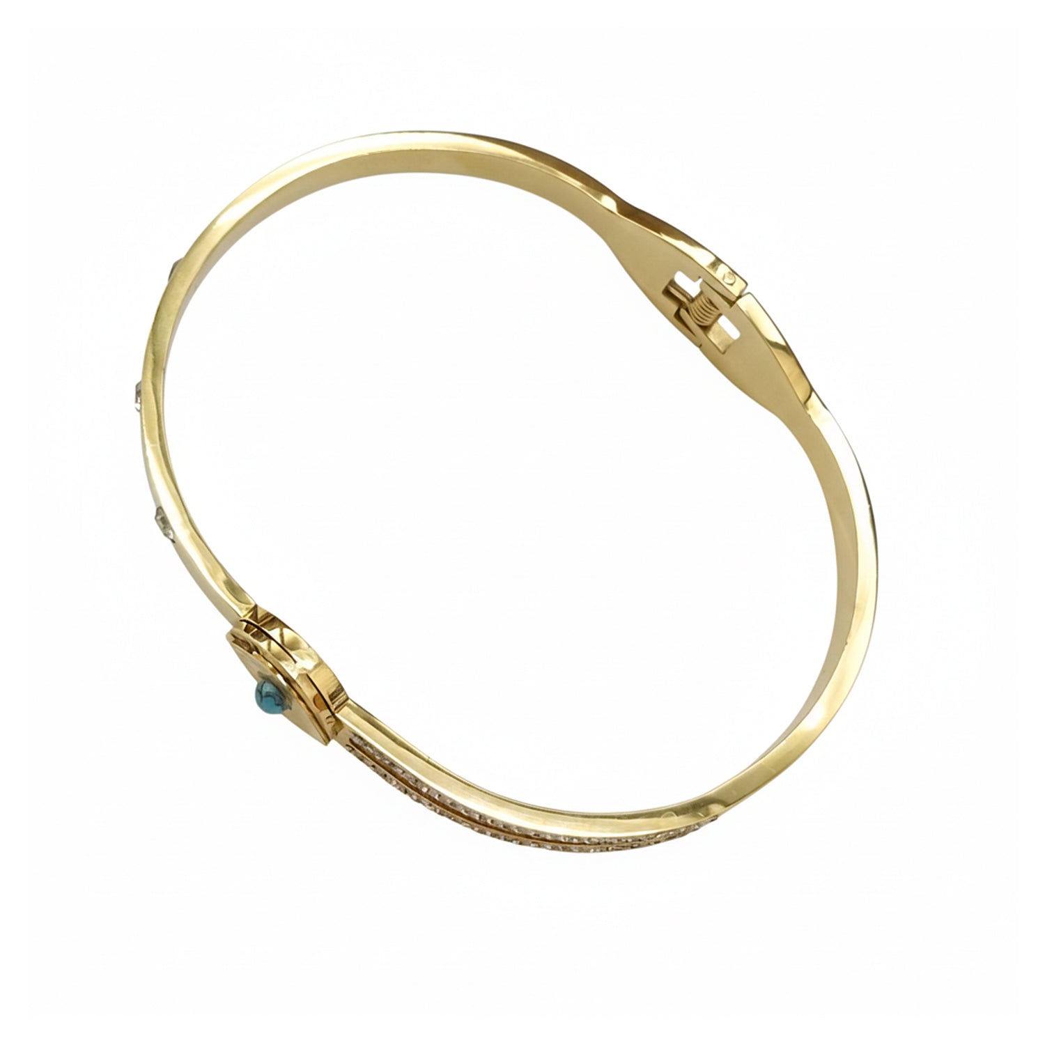 Gracelyn - Crystal Line Turquoise Bracelet