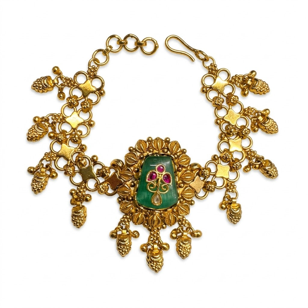 Mallika- Heritage Floral Medallion Bracelet