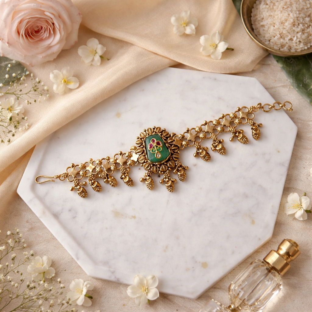 Mallika- Heritage Floral Medallion Bracelet