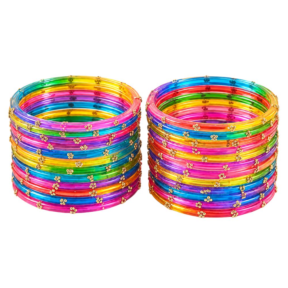 Shritika- Multicolour Glass Bangles Set of 24