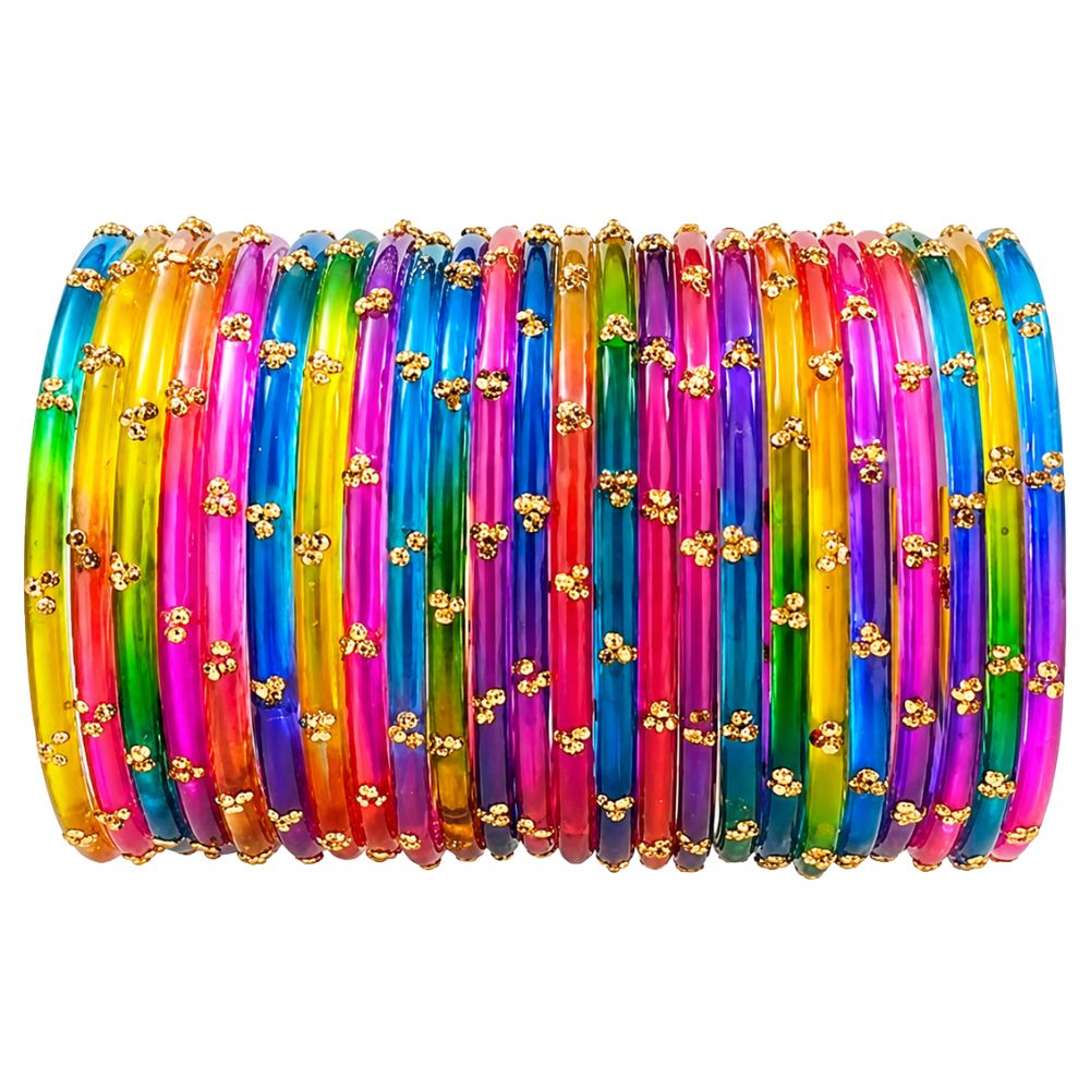 Shritika- Multicolour Glass Bangles Set of 24