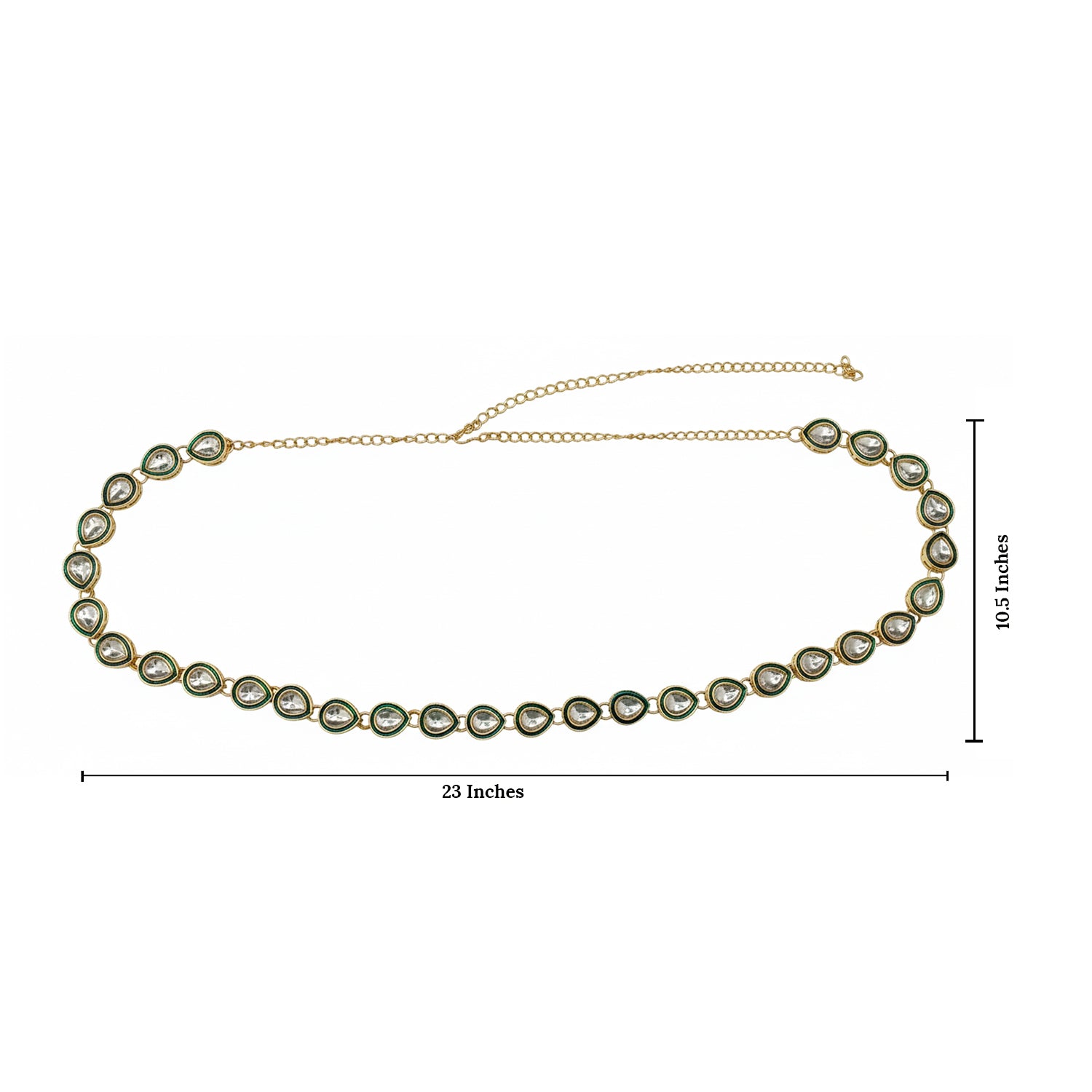 Shubha Green Kundan Kamarbandh