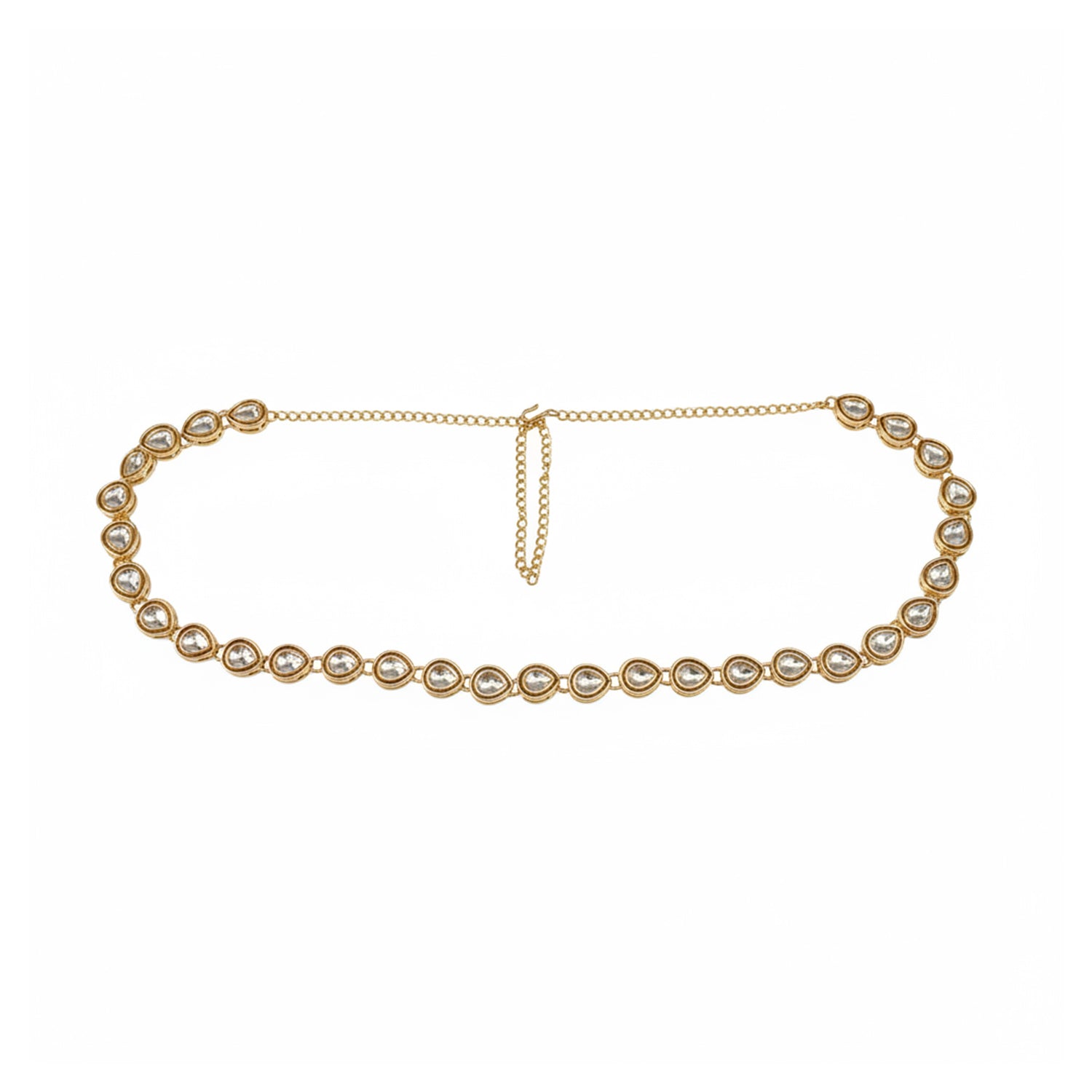 Shubha Maroon Kundan Kamarbandh