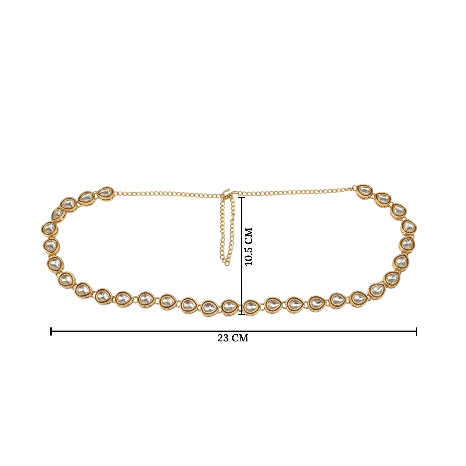 Shubha Maroon Kundan Kamarbandh