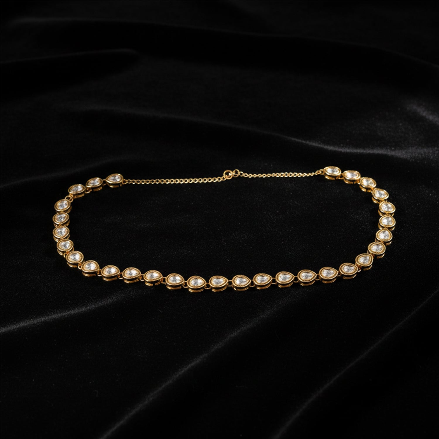 Shubha Maroon Kundan Kamarbandh