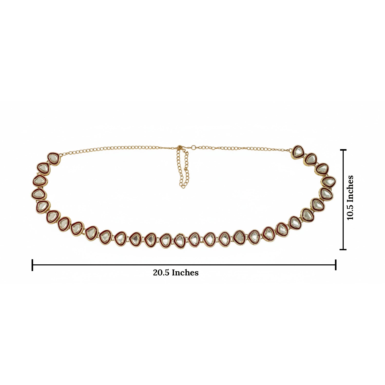 Advika Maroon Kundan KamarBandh