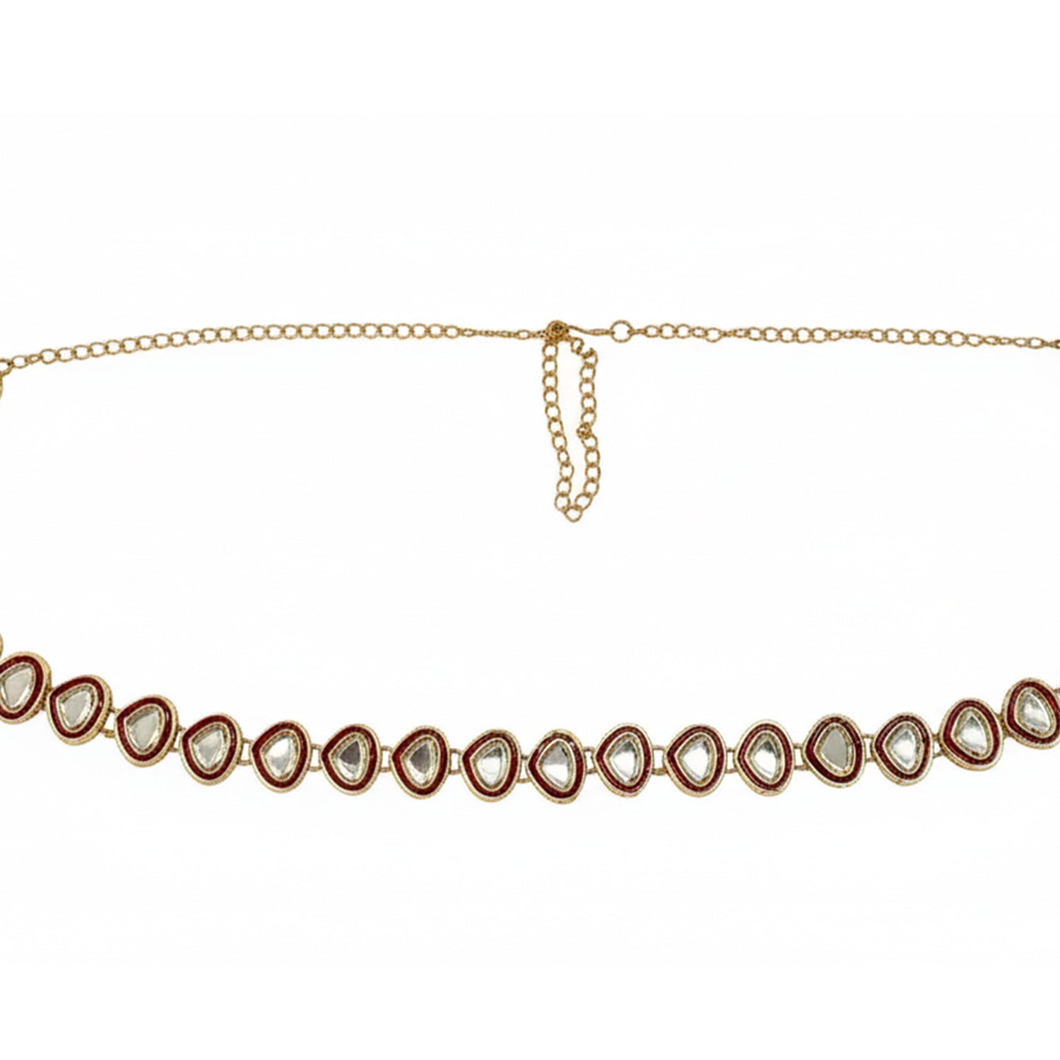 Advika Maroon Kundan KamarBandh