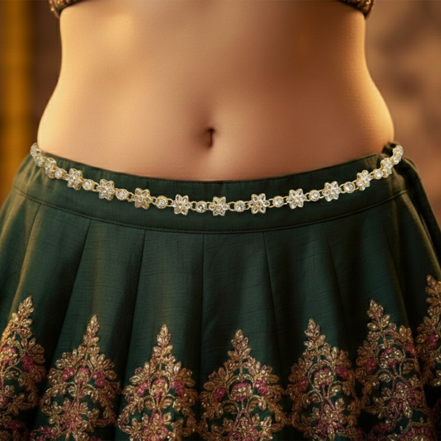 Riwaayat Floral Kundan Kamarband