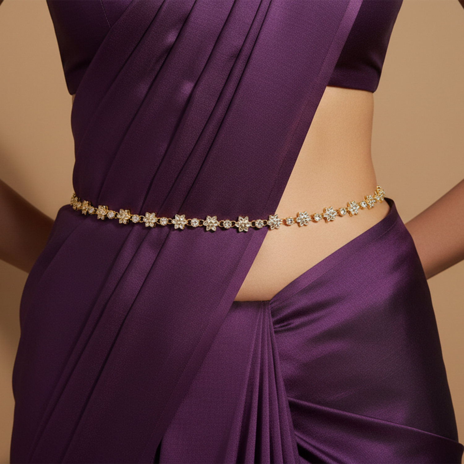 Riwaayat Floral Kundan Kamarband