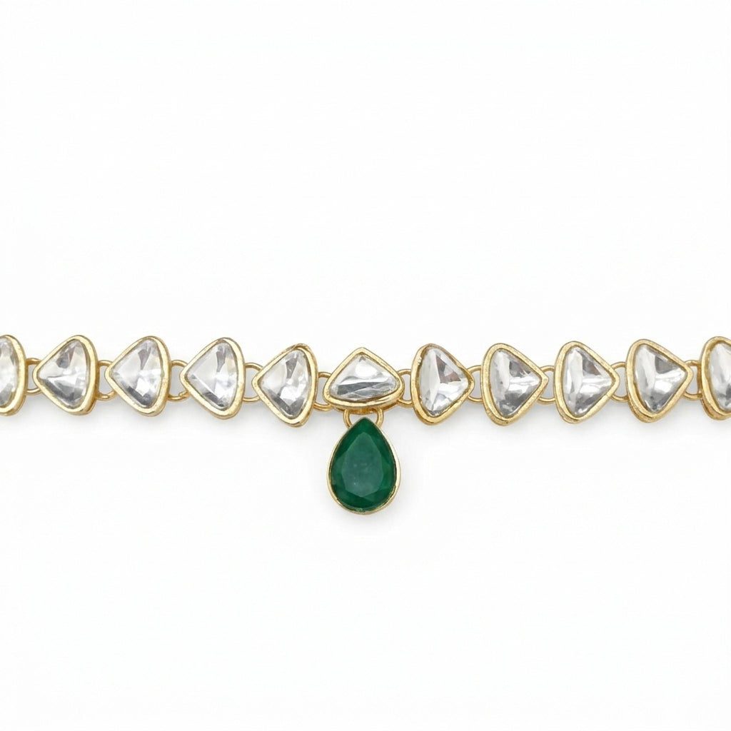 Aavira- Green drop Kundan Kamarbandh