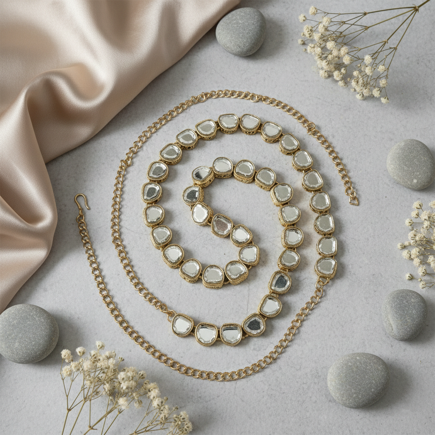 Minimal kundan Kamarbandh 