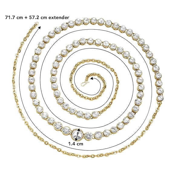 Jhanvi- Elegant Kundan Stone Waist Belt Kamarbandh