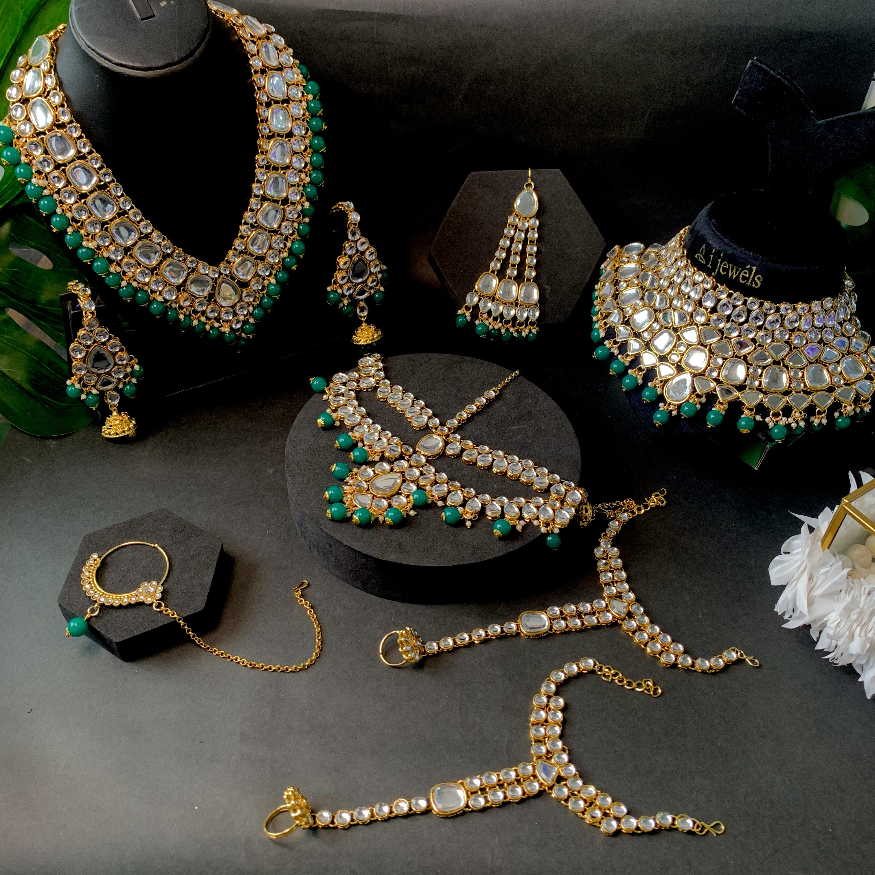 Devisha Green Bridal Jewellery Set