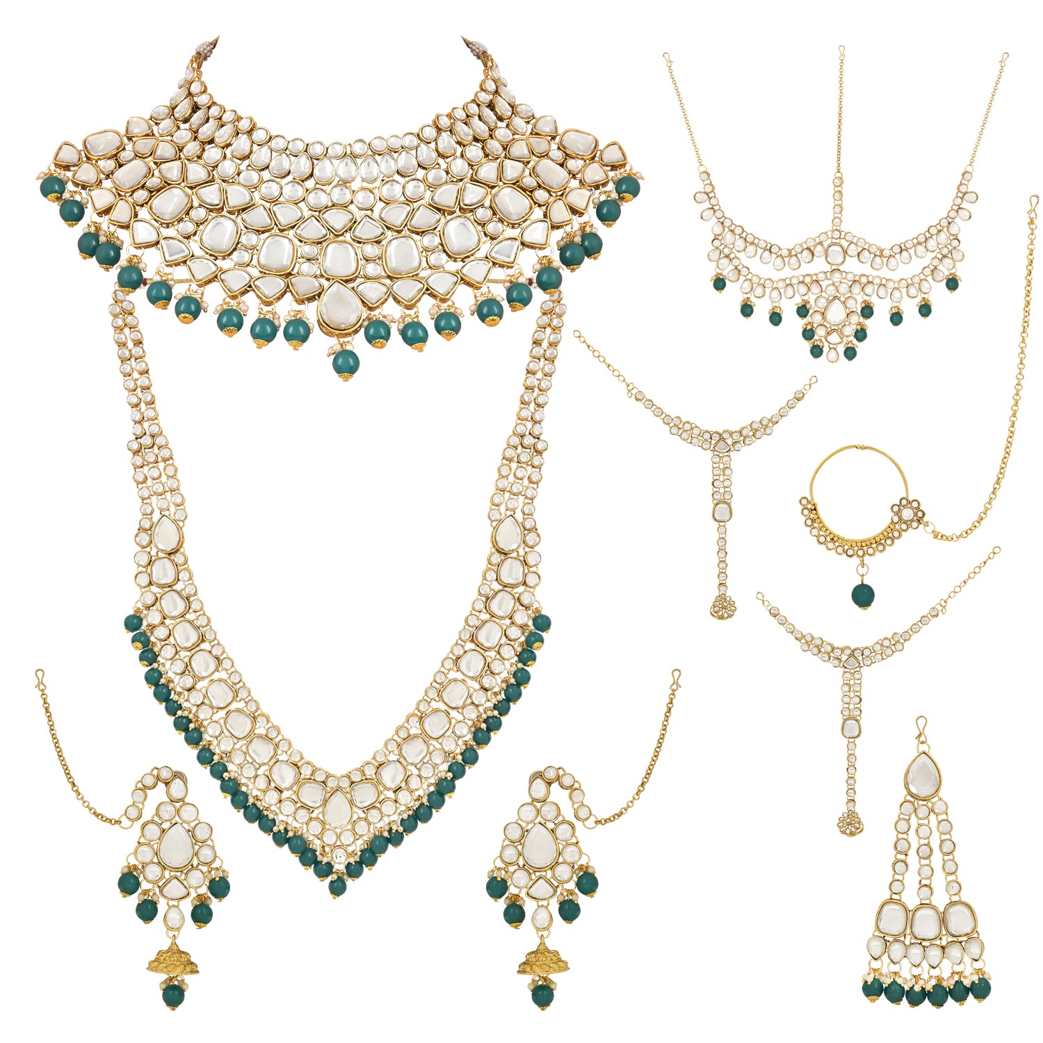 Devisha Green Bridal Jewellery Set