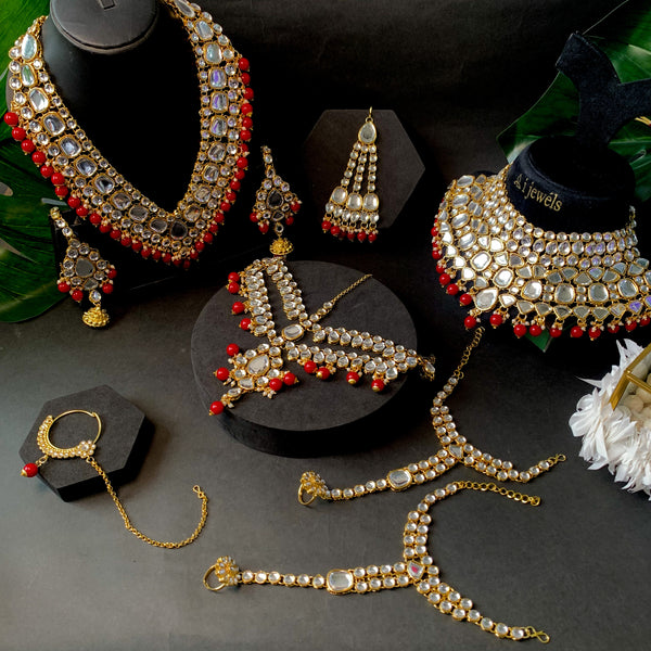 Devisha Maroon Bridal Jewellery Set