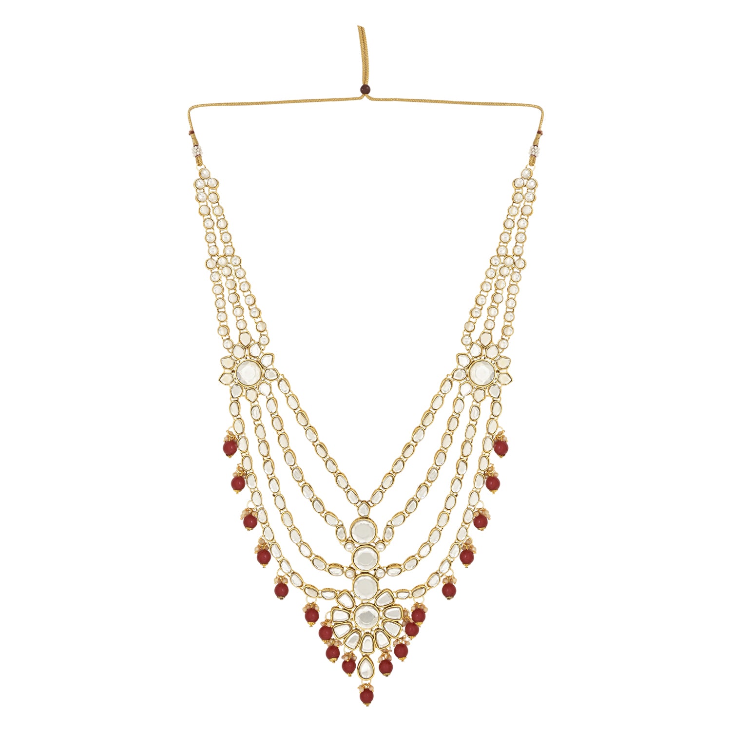 Kangana Maroon Bridal Jewellery Set