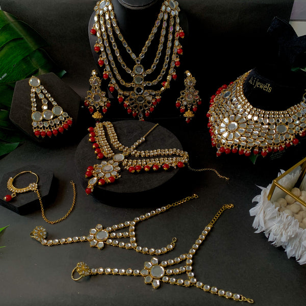 Kangana Maroon Bridal Jewellery Set