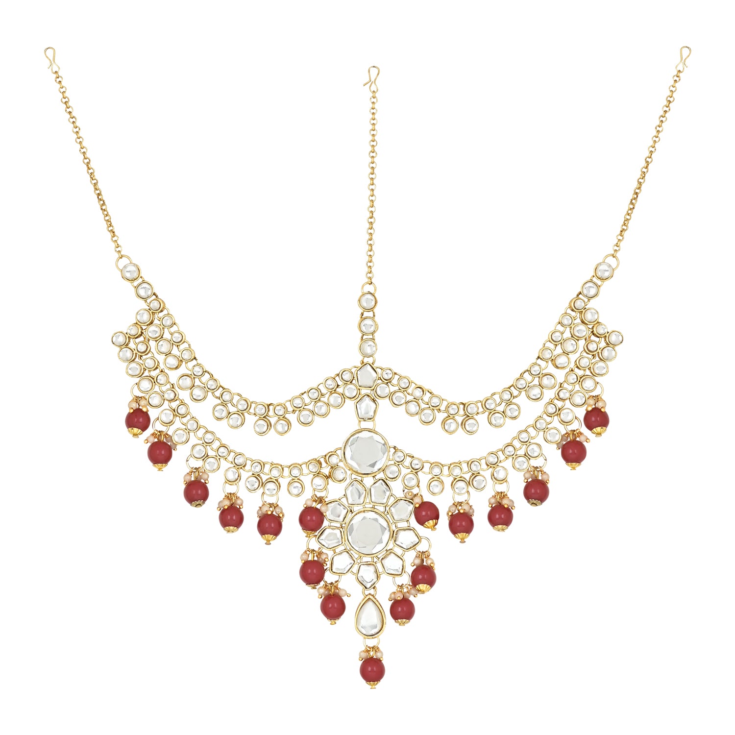 Kangana Maroon Bridal Jewellery Set