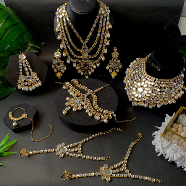Kangana White Bridal Jewellery Set