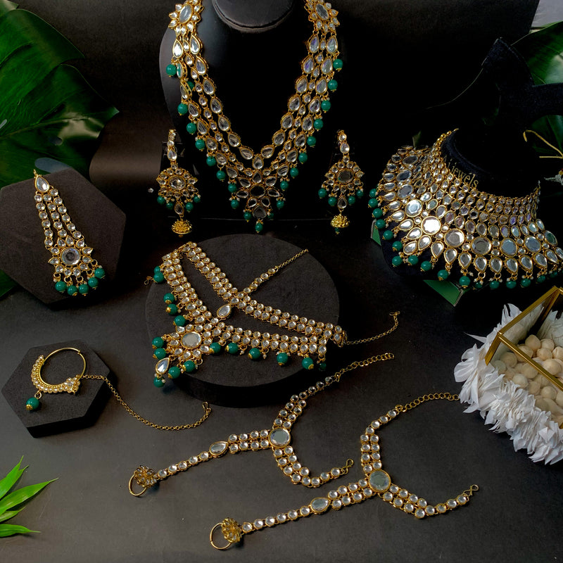 Green Bridal Jewelry Dulhan All Set Dulhan Green Bridal Jewellery