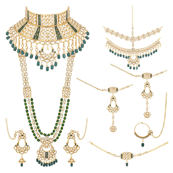 Vaibhavi Green Bridal Jewellery Set