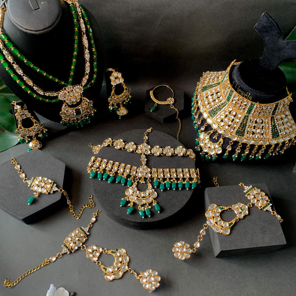 Vaibhavi Green Bridal Jewellery Set