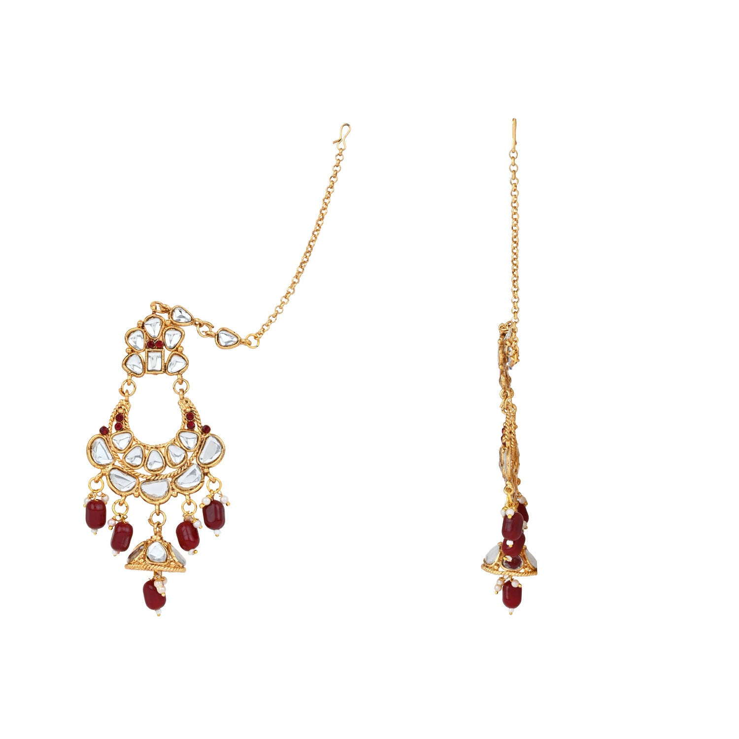 Vaibhavi Maroon Bridal Jewellery Set