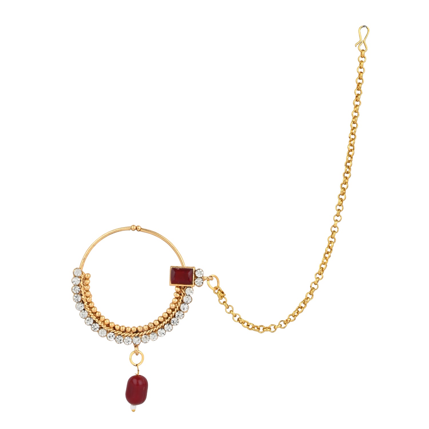 Vaibhavi Maroon Bridal Jewellery Set