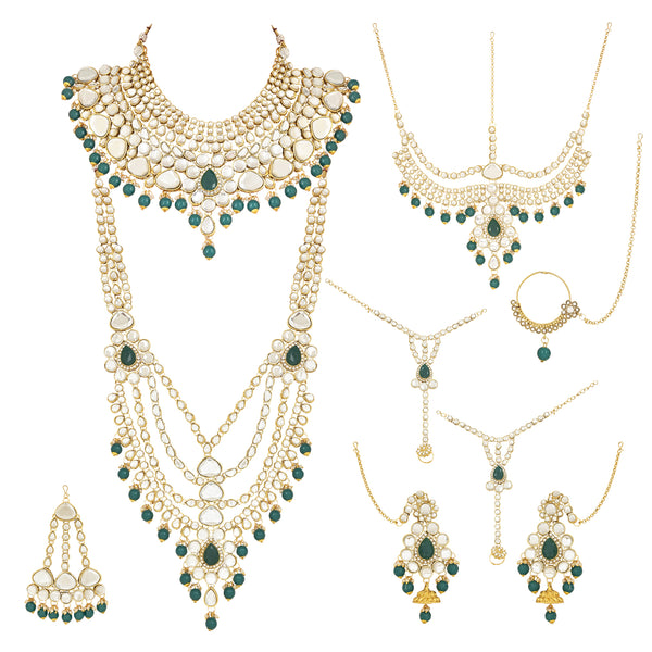 Pratyusha Green Bridal Jewellery Set