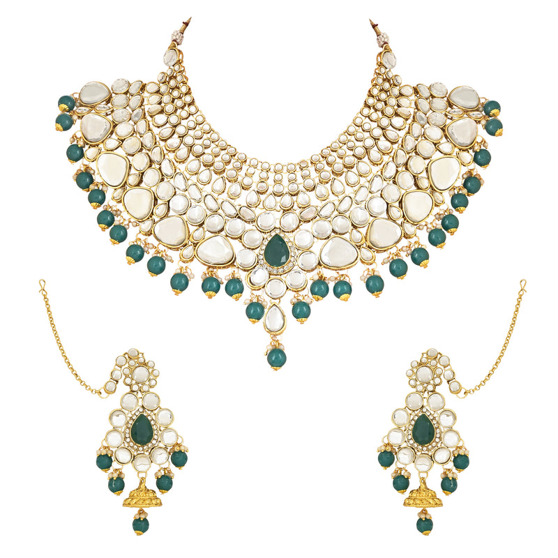 Pratyusha Green Bridal Jewellery Set