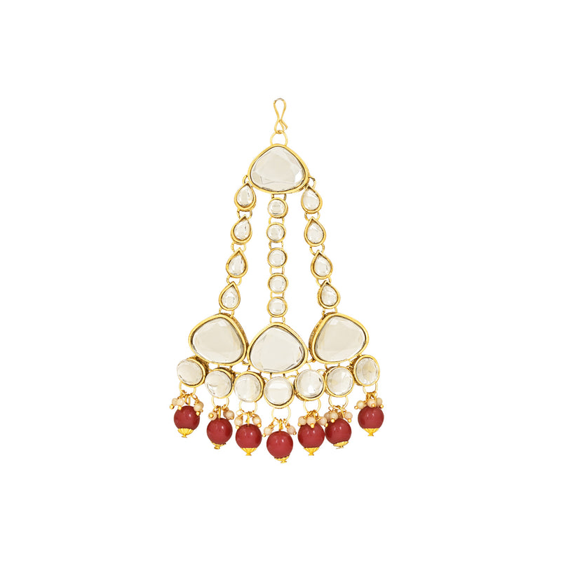 Pratyusha Maroon Bridal Jewellery Set