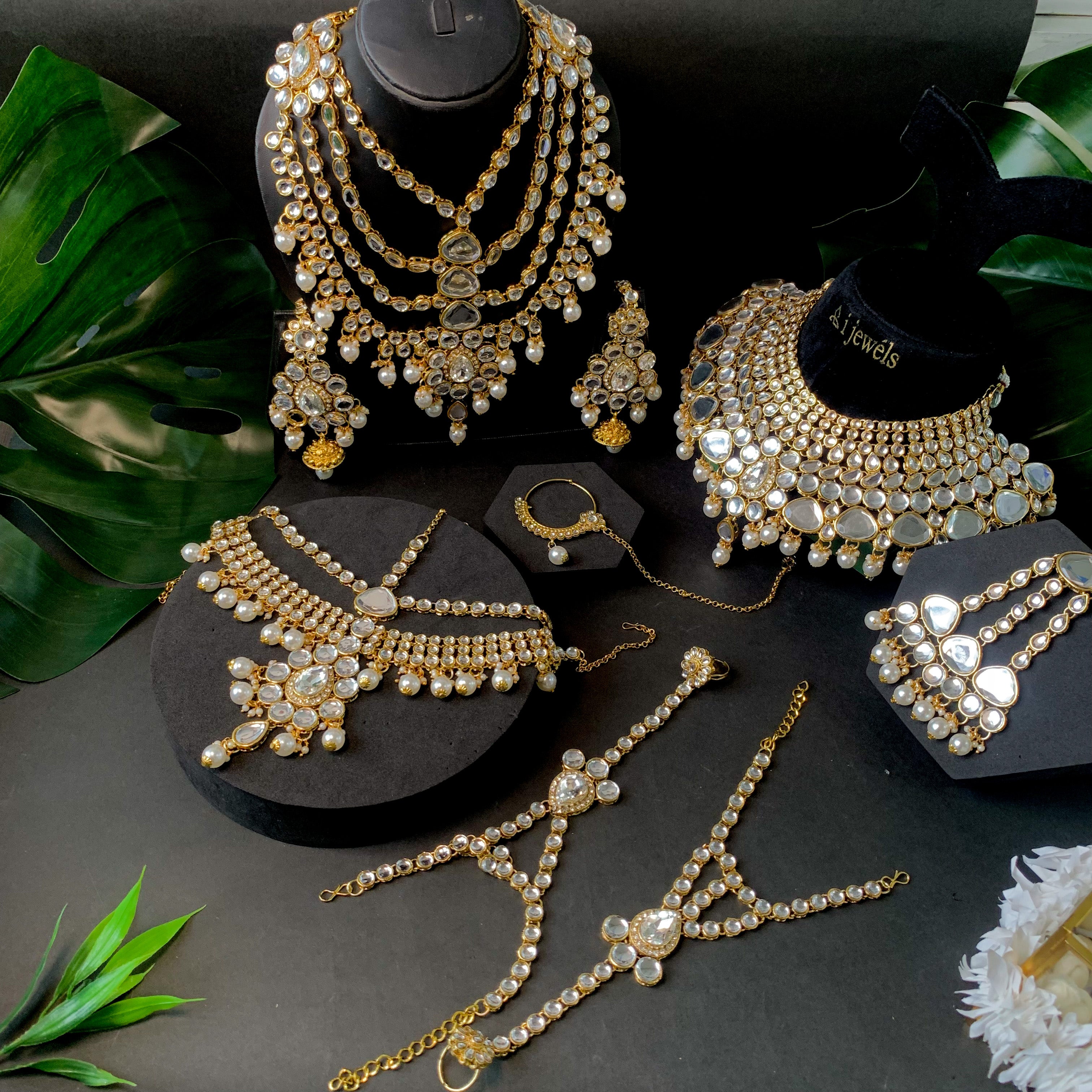 Pratyusha White Bridal Jewellery Set